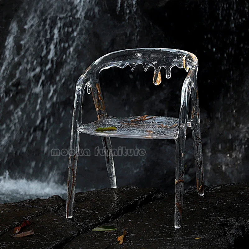 Resin Crystal Dining Chair - MOOKA FURNITURE