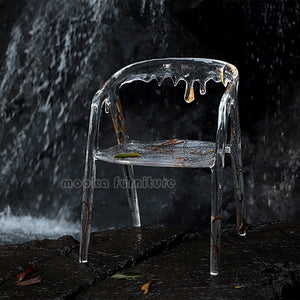 Resin Crystal Dining Chair - MOOKAFURNITURE