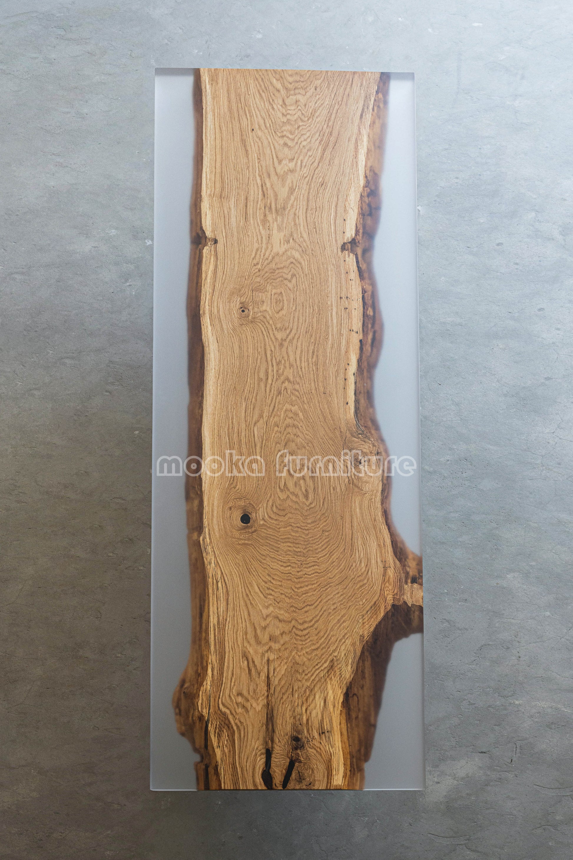 Resin Wood Dining Table - MOOKAFURNITURE