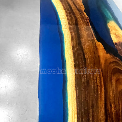 Resin Wood Dining Table - MOOKAFURNITURE