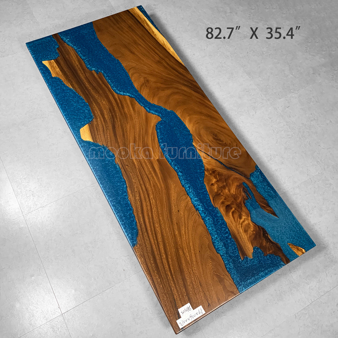 Resin Wood Dining Table - MOOKAFURNITURE