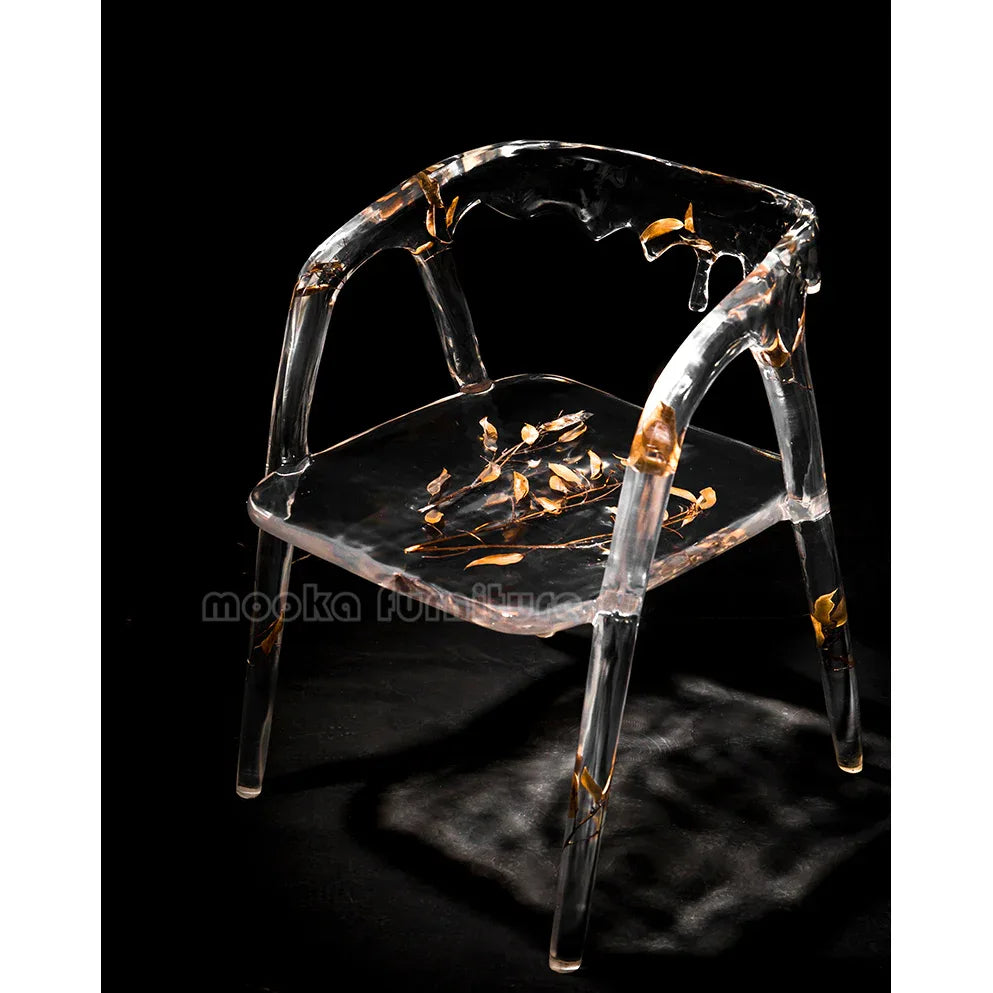 Resin Crystal Dining Chair - MOOKA FURNITURE