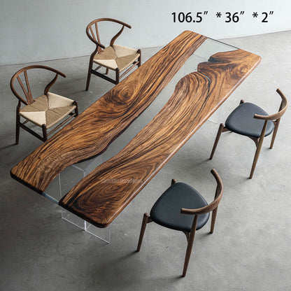 Resin Wood Dining Table - MOOKAFURNITURE