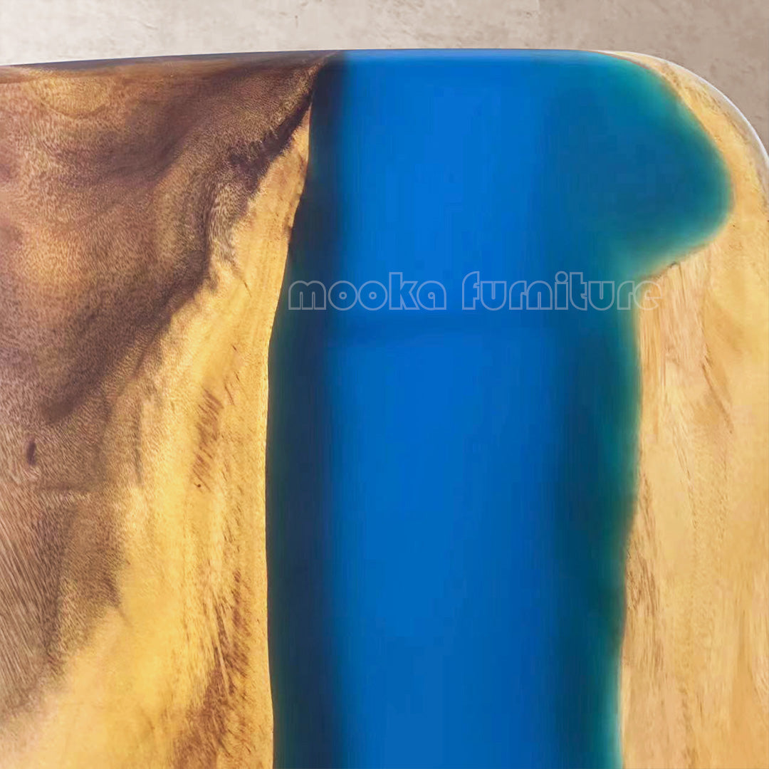 Resin Wood Dining Table - MOOKAFURNITURE