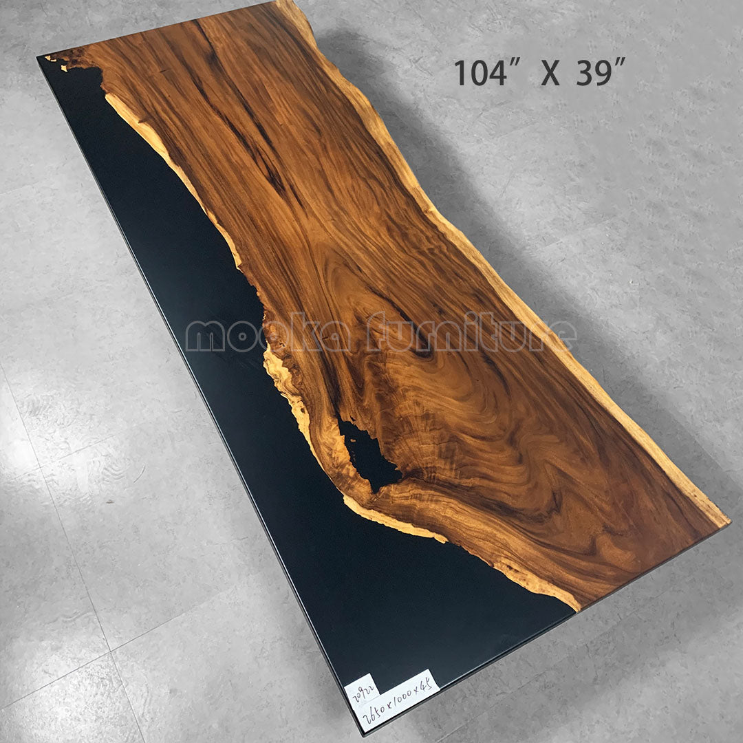 Resin Wood River Table - MOOKAFURNITURE