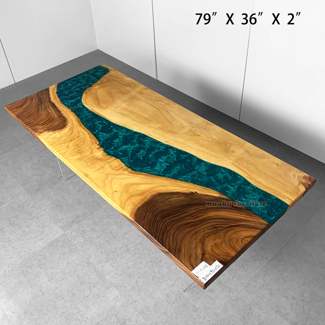 Resin Wood Dining Table - MOOKAFURNITURE