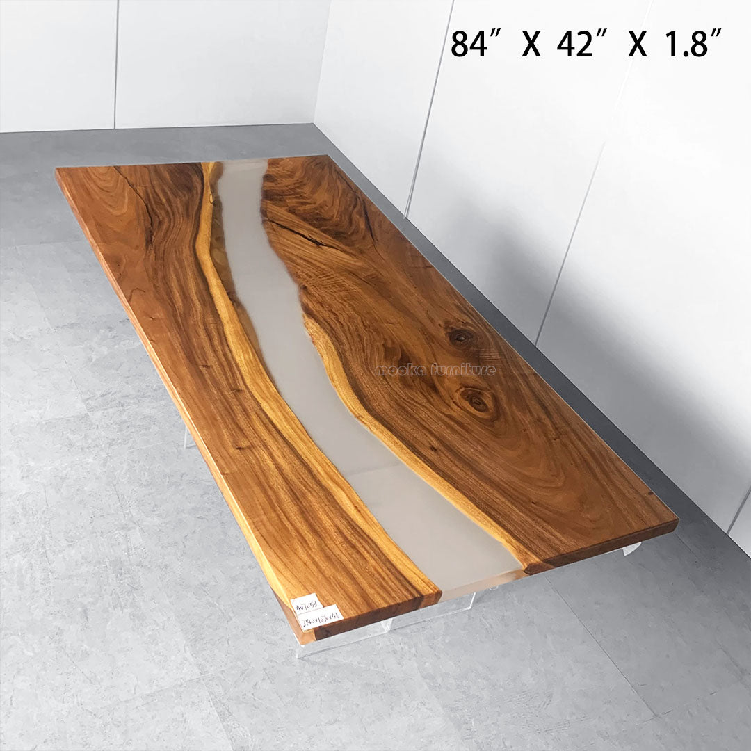 Resin Wood Dining Table - MOOKAFURNITURE