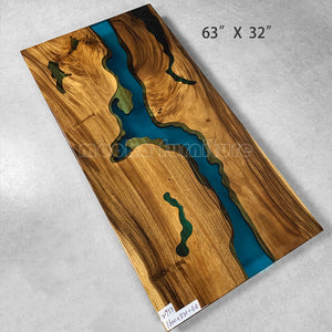 Resin Wood River Table - MOOKAFURNITURE