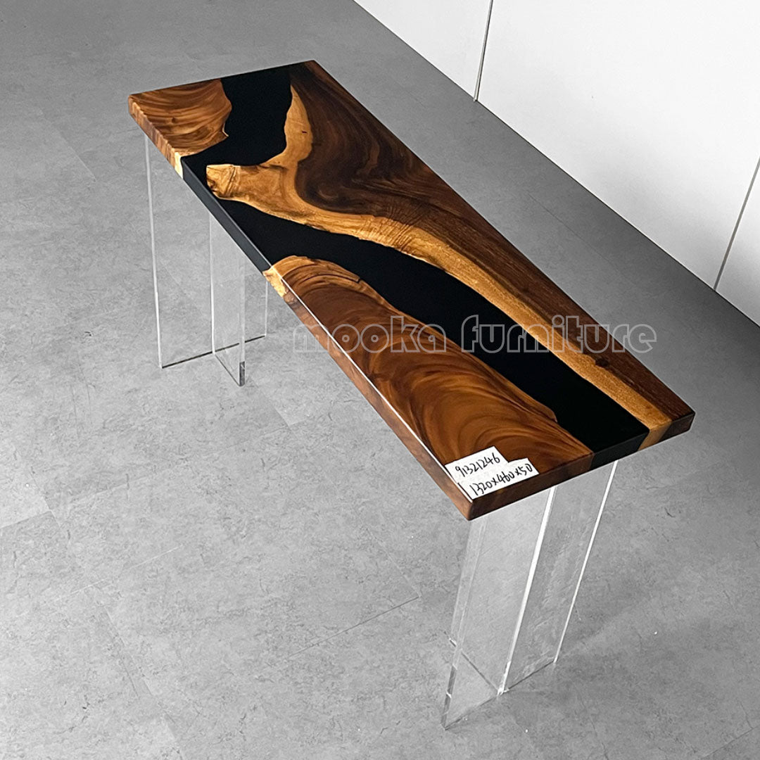 Resin Wood Dining Table - MOOKAFURNITURE