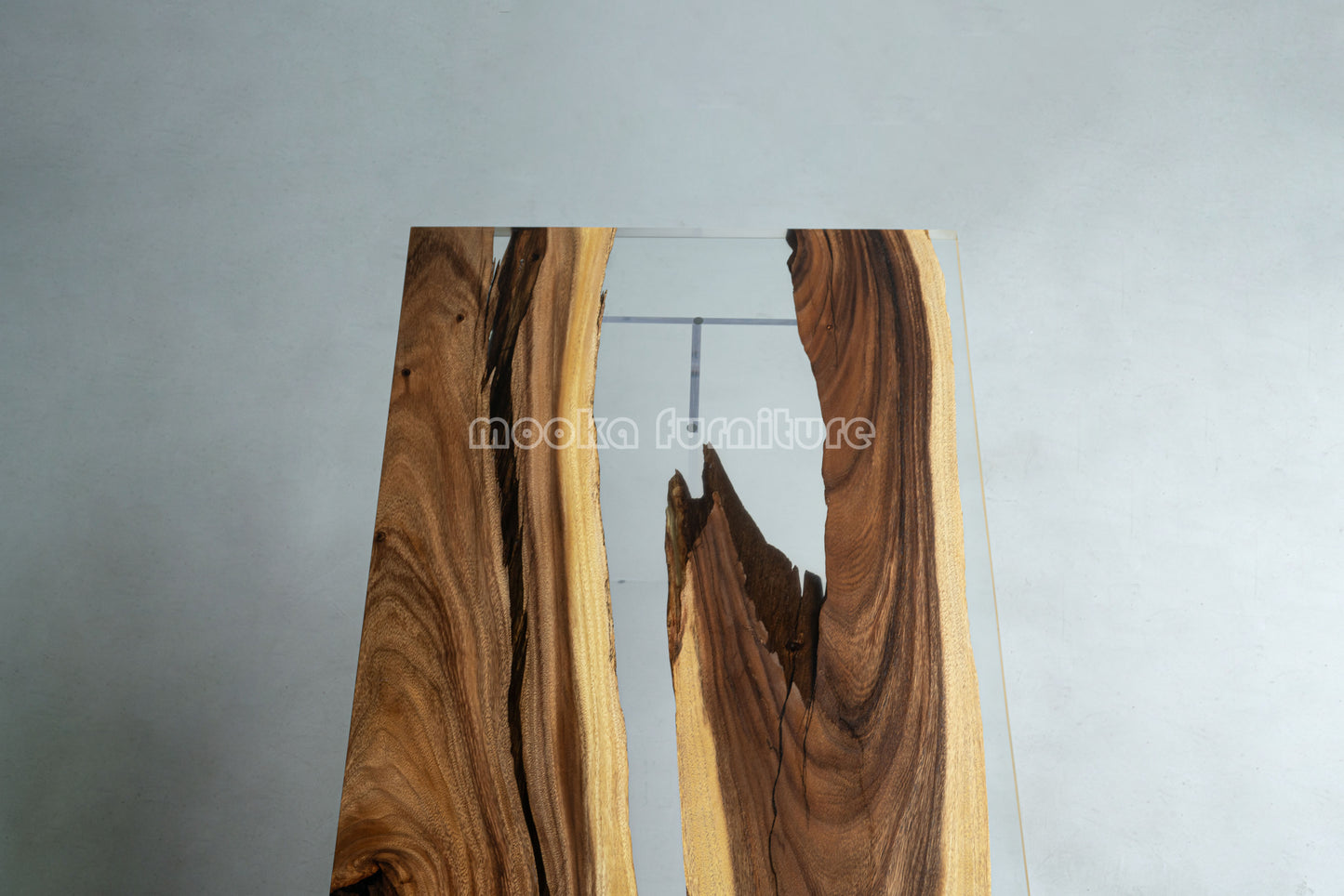 Resin Wood Dining Table - MOOKAFURNITURE