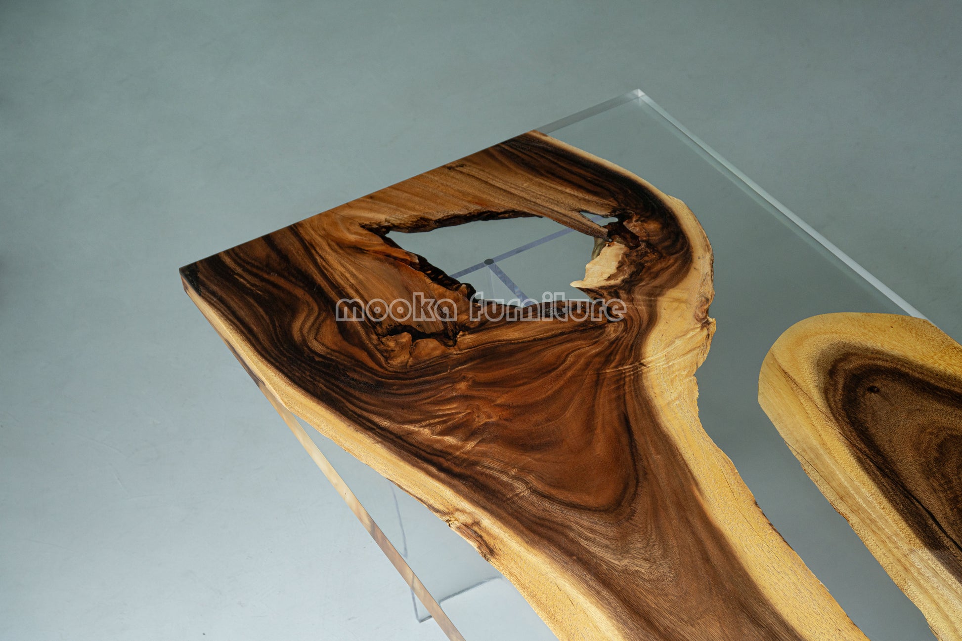 Resin Wood Dining Table - MOOKAFURNITURE