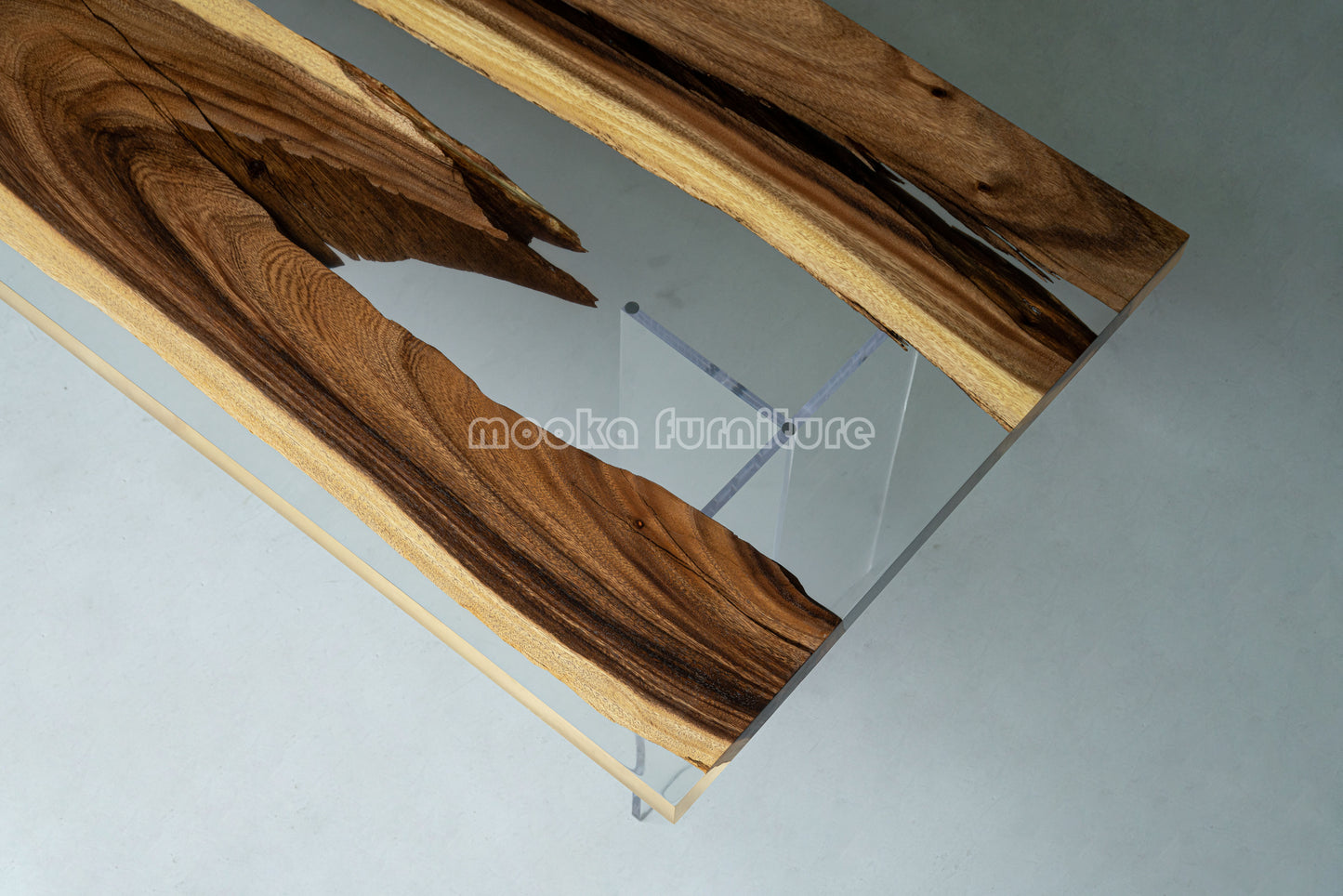 Resin Wood Dining Table - MOOKAFURNITURE