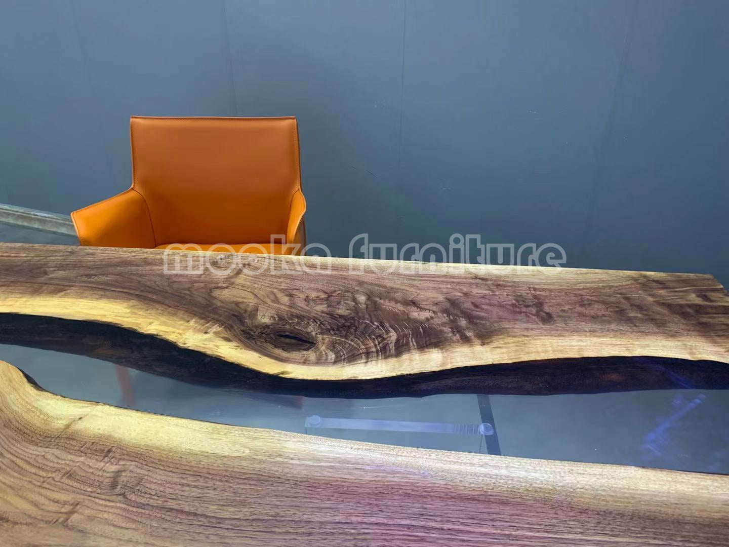 Resin Wood Dining Table - MOOKAFURNITURE