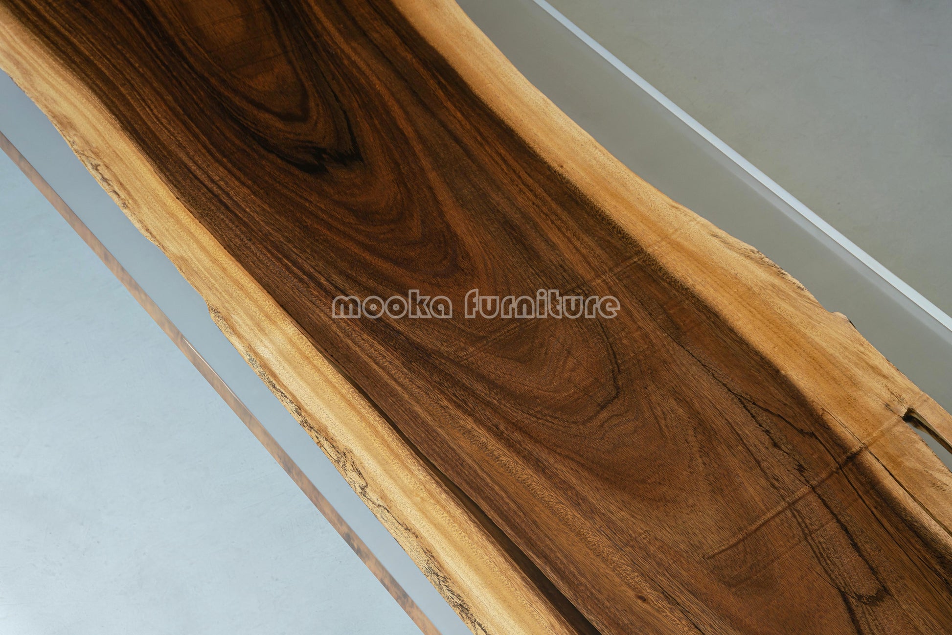 Resin Wood Dining Table - MOOKAFURNITURE