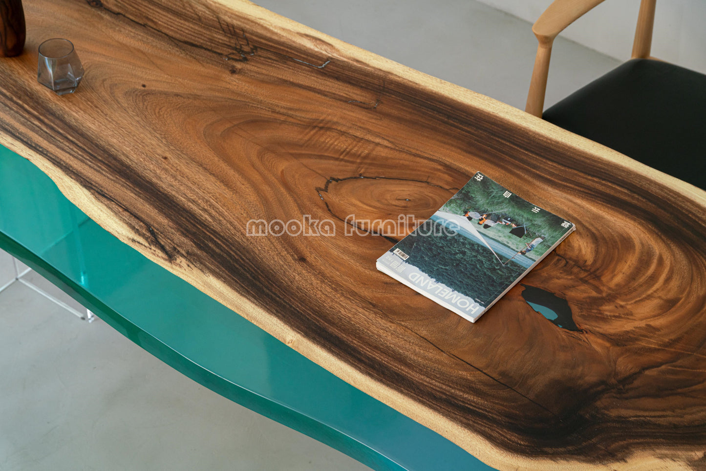 Resin Wood Dining Table - MOOKAFURNITURE