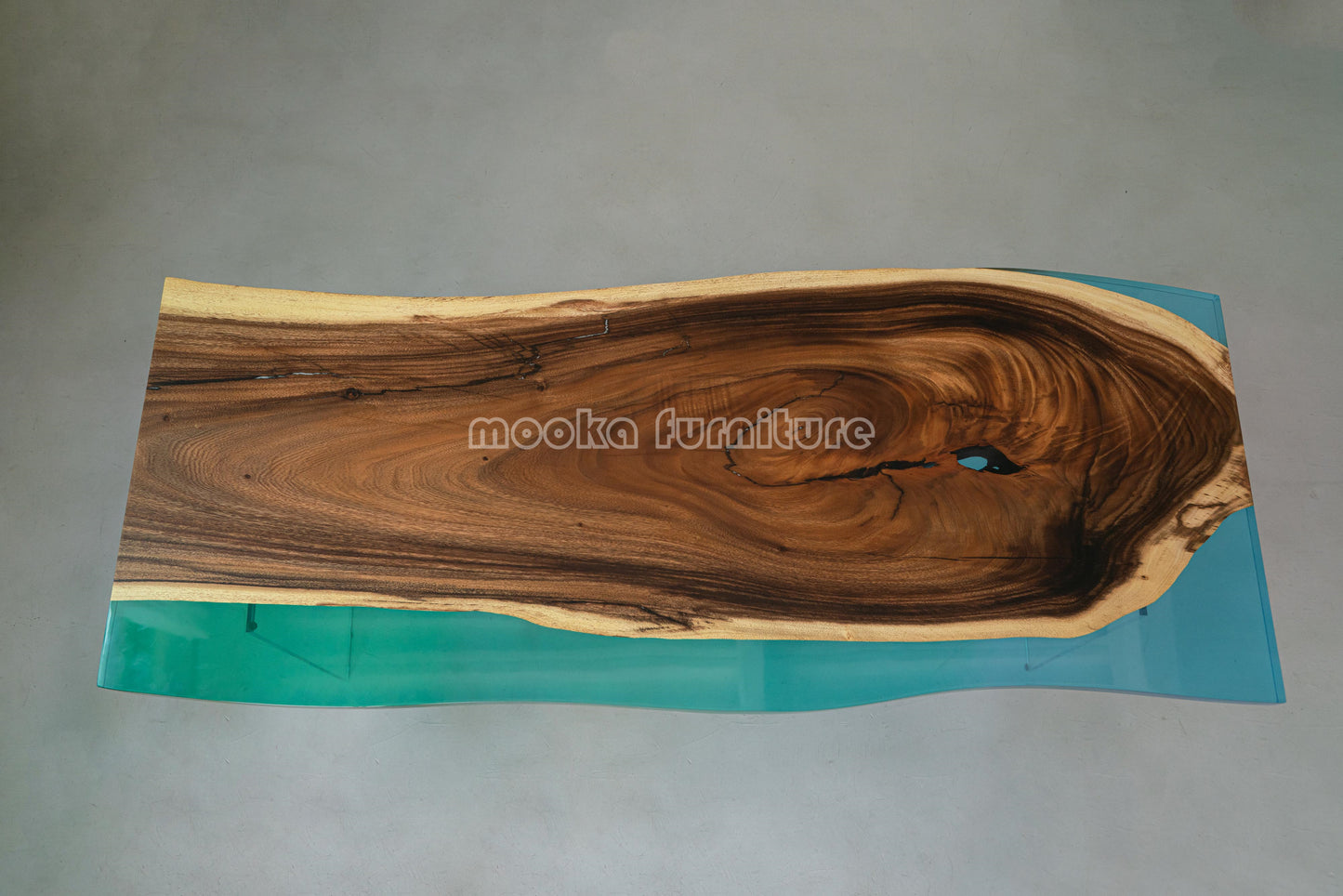 Resin Wood Dining Table - MOOKAFURNITURE