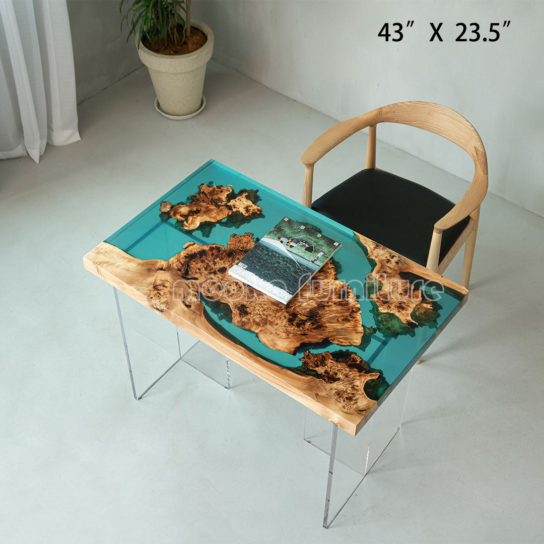 Resin Wood Dining Table - MOOKAFURNITURE