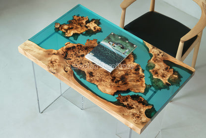 Resin Wood Dining Table - MOOKAFURNITURE