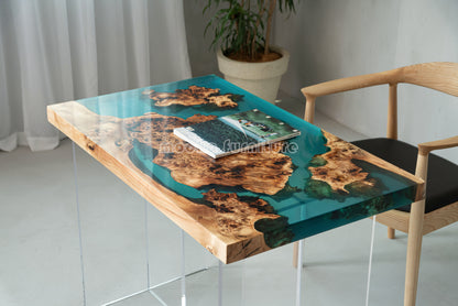 Resin Wood Dining Table - MOOKAFURNITURE