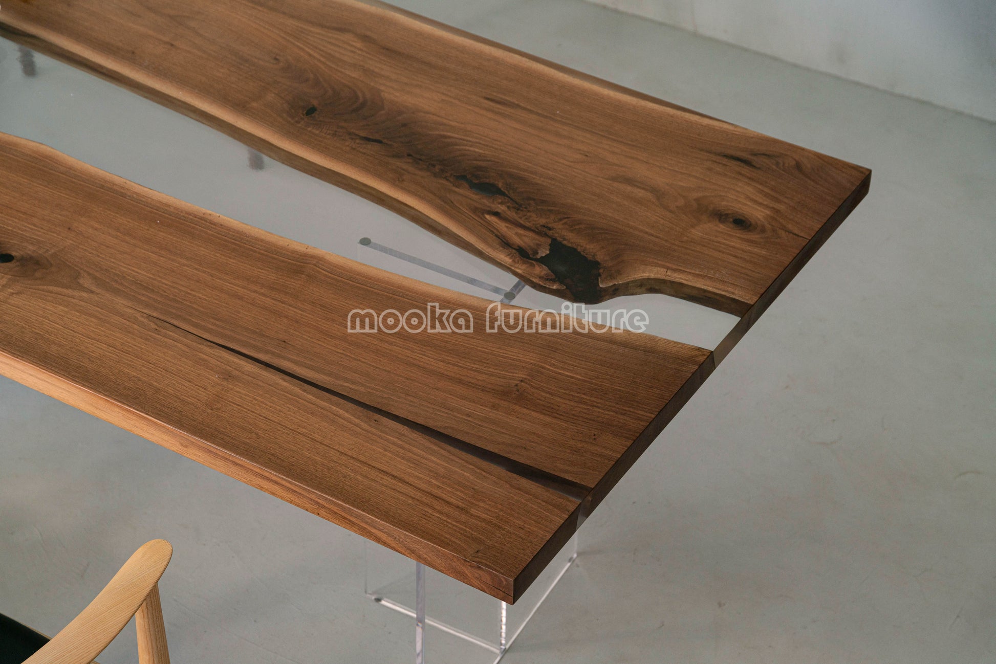 Resin Wood Dining Table - MOOKAFURNITURE