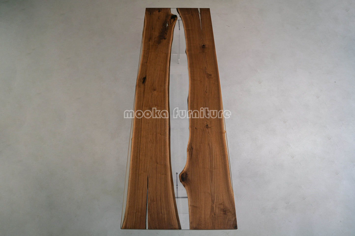 Resin Wood Dining Table - MOOKAFURNITURE