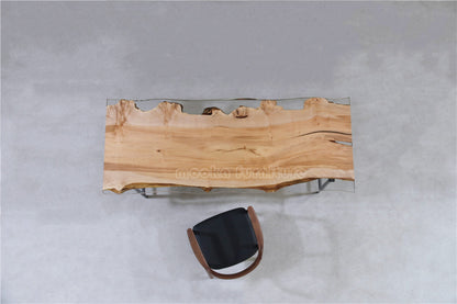 Resin Wood Table - MOOKAFURNITURE