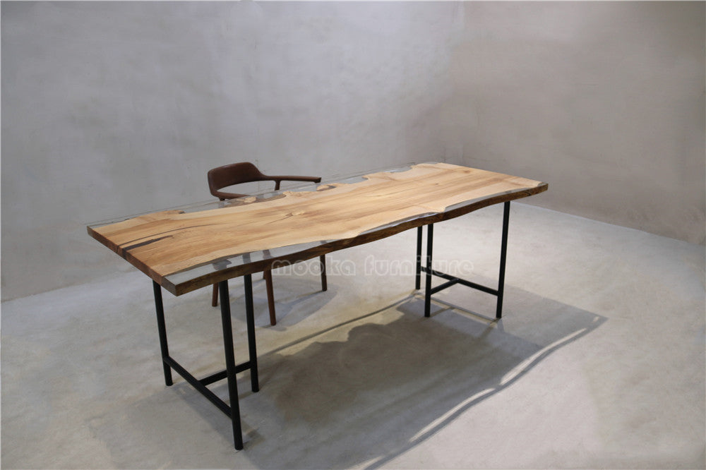 Resin Wood Table - MOOKAFURNITURE