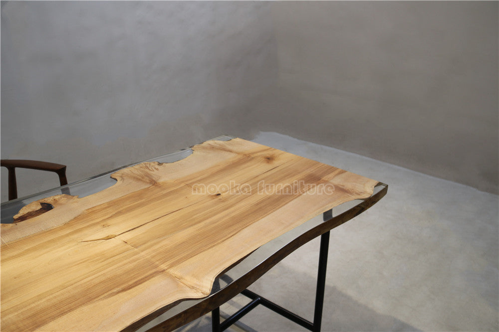 Resin Wood Table - MOOKAFURNITURE