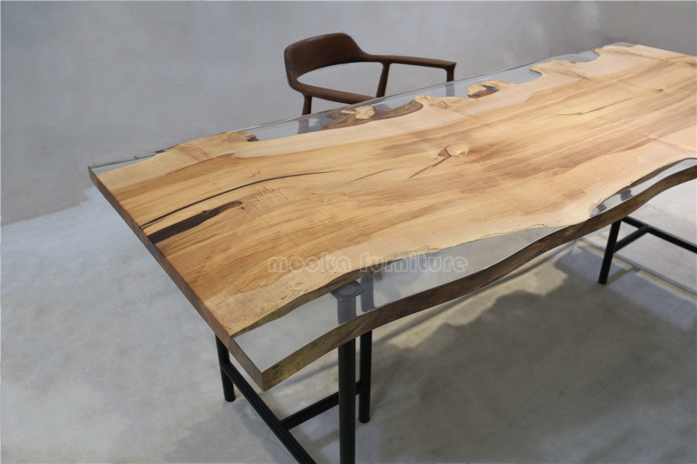 Resin Wood Table - MOOKAFURNITURE