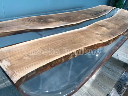 Resin Wood Table - MOOKAFURNITURE