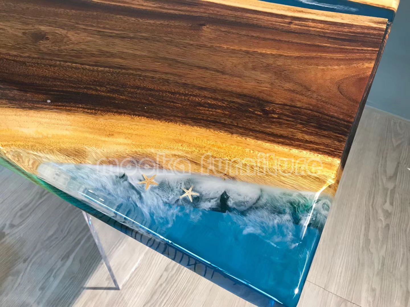 Resin Wood Table - MOOKAFURNITURE