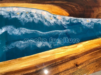 Resin Wood Table - MOOKAFURNITURE