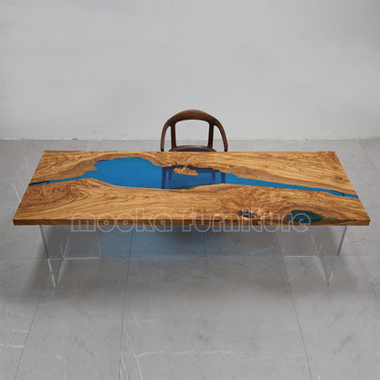 Resin Wood Table - MOOKAFURNITURE