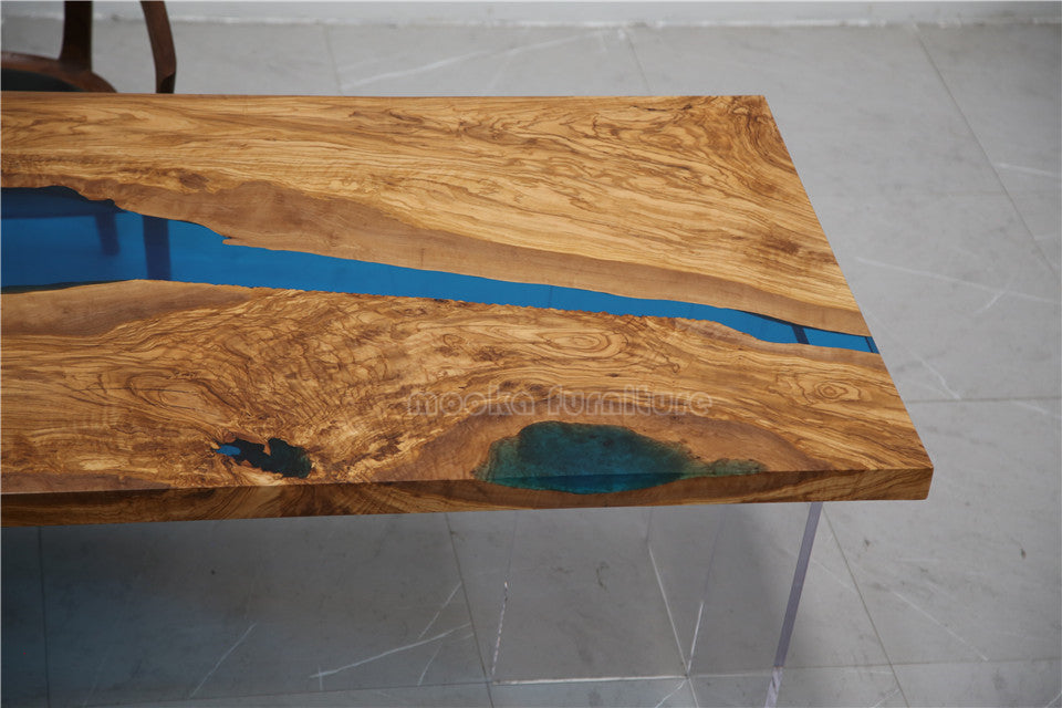 Resin Wood Table - MOOKAFURNITURE