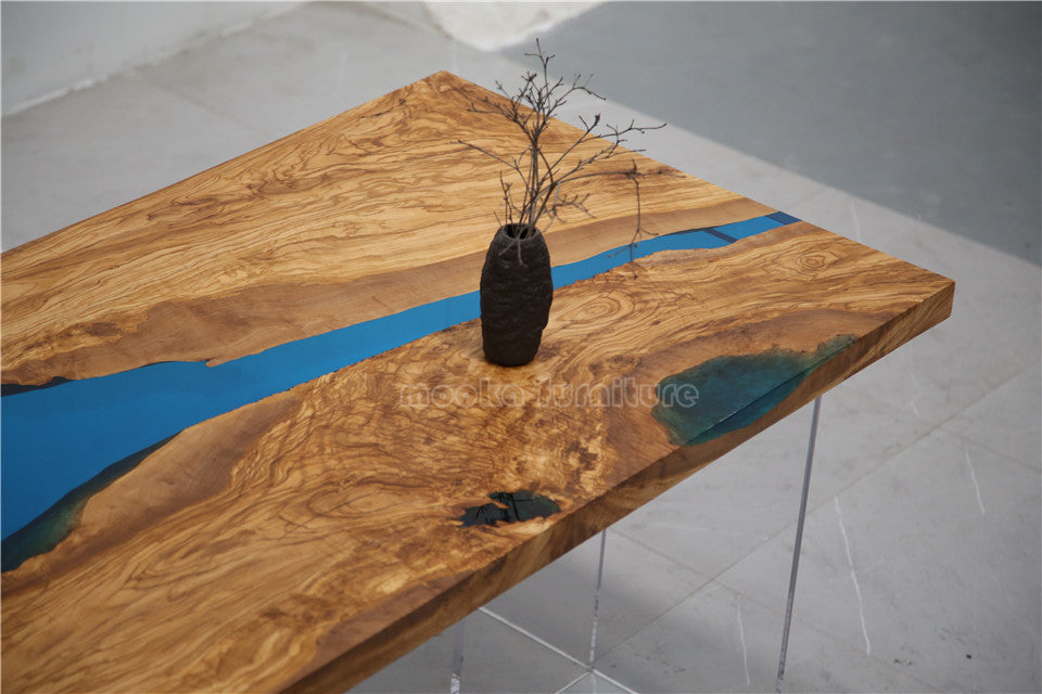 Resin Wood Table - MOOKAFURNITURE