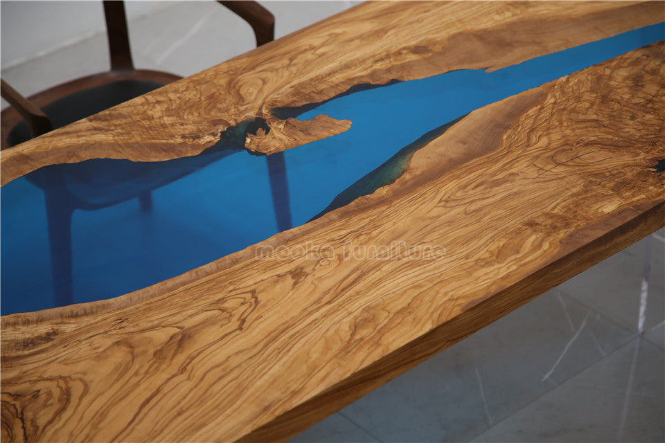 Resin Wood Table - MOOKAFURNITURE