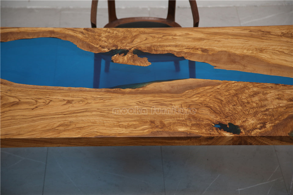 Resin Wood Table - MOOKAFURNITURE