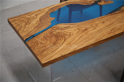 Resin Wood Table - MOOKAFURNITURE