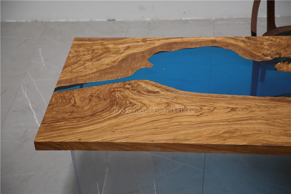 Resin Wood Table - MOOKAFURNITURE