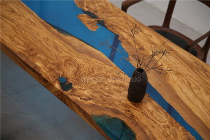 Resin Wood Table - MOOKAFURNITURE