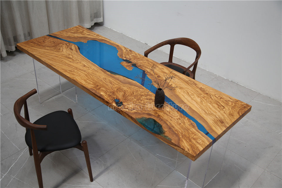 Resin Wood Table - MOOKAFURNITURE