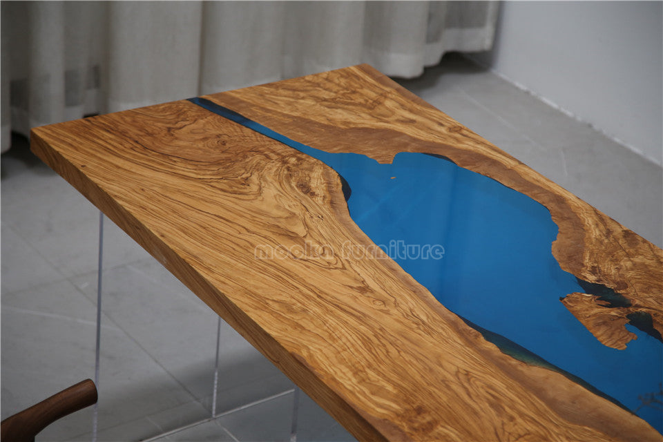 Resin Wood Table - MOOKAFURNITURE