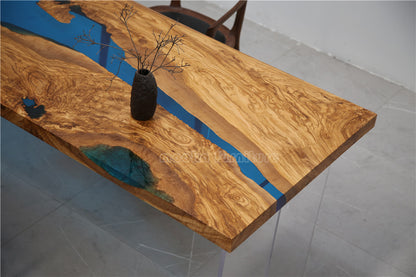 Resin Wood Table - MOOKAFURNITURE