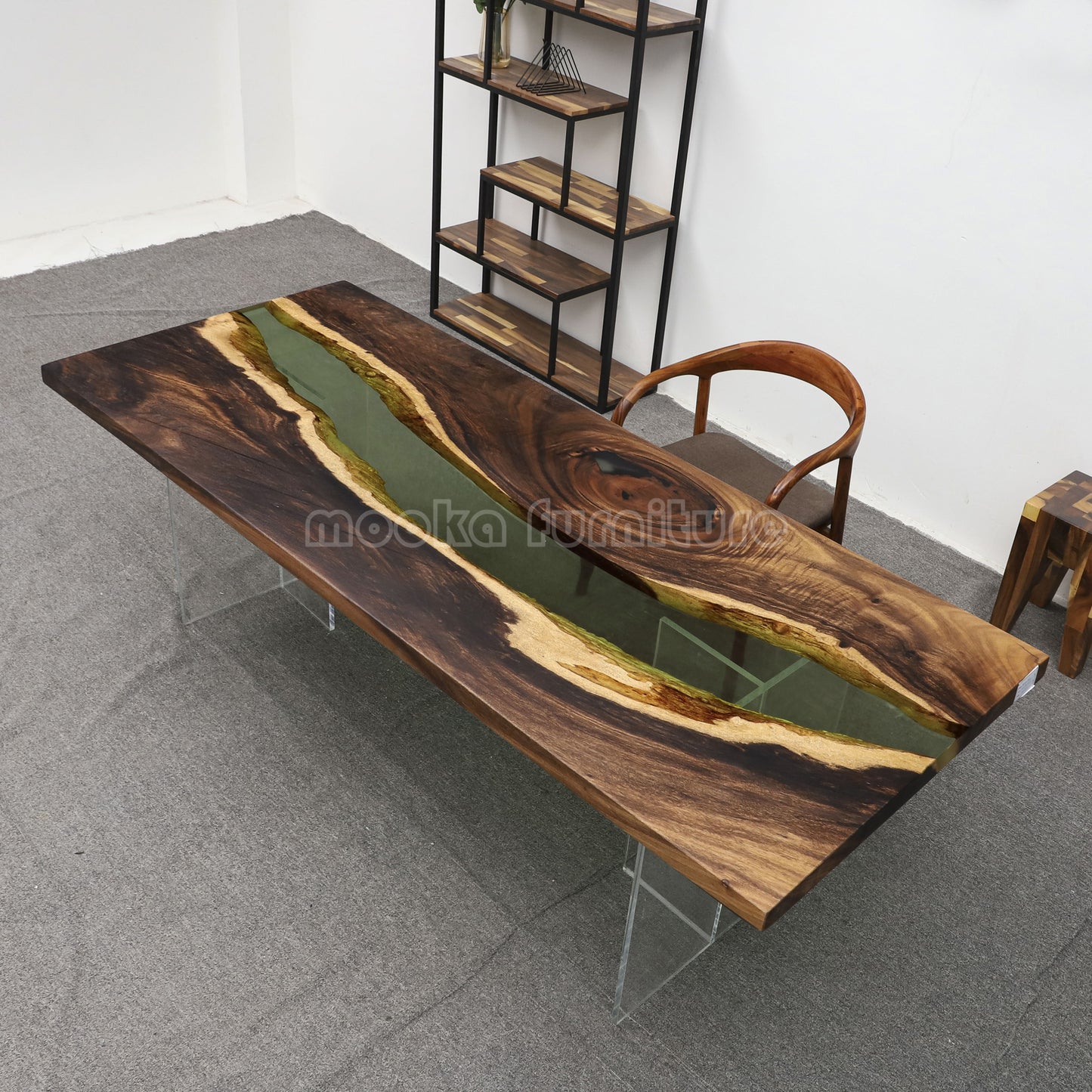 Resin Wood Table - MOOKAFURNITURE