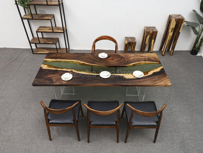 Resin Wood Table - MOOKAFURNITURE