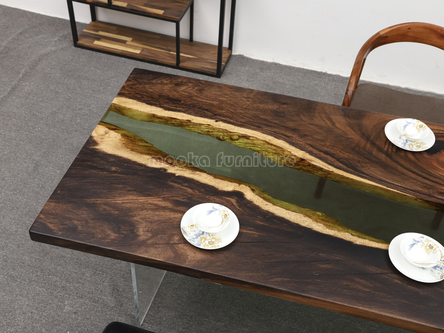 Resin Wood Table - MOOKAFURNITURE