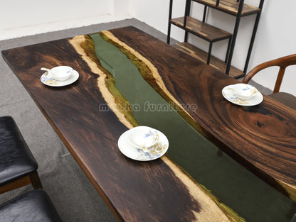 Resin Wood Table - MOOKAFURNITURE