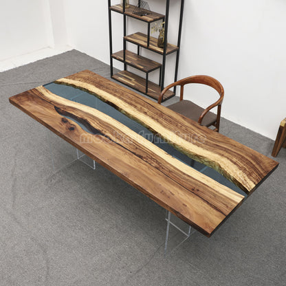 Resin Wood Table - MOOKAFURNITURE