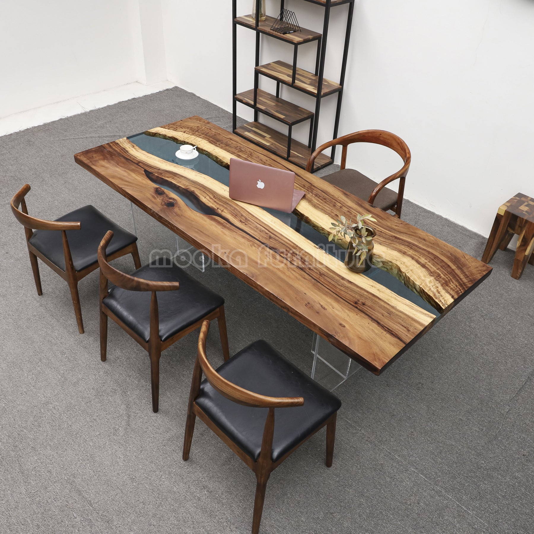 Resin Wood Table - MOOKAFURNITURE