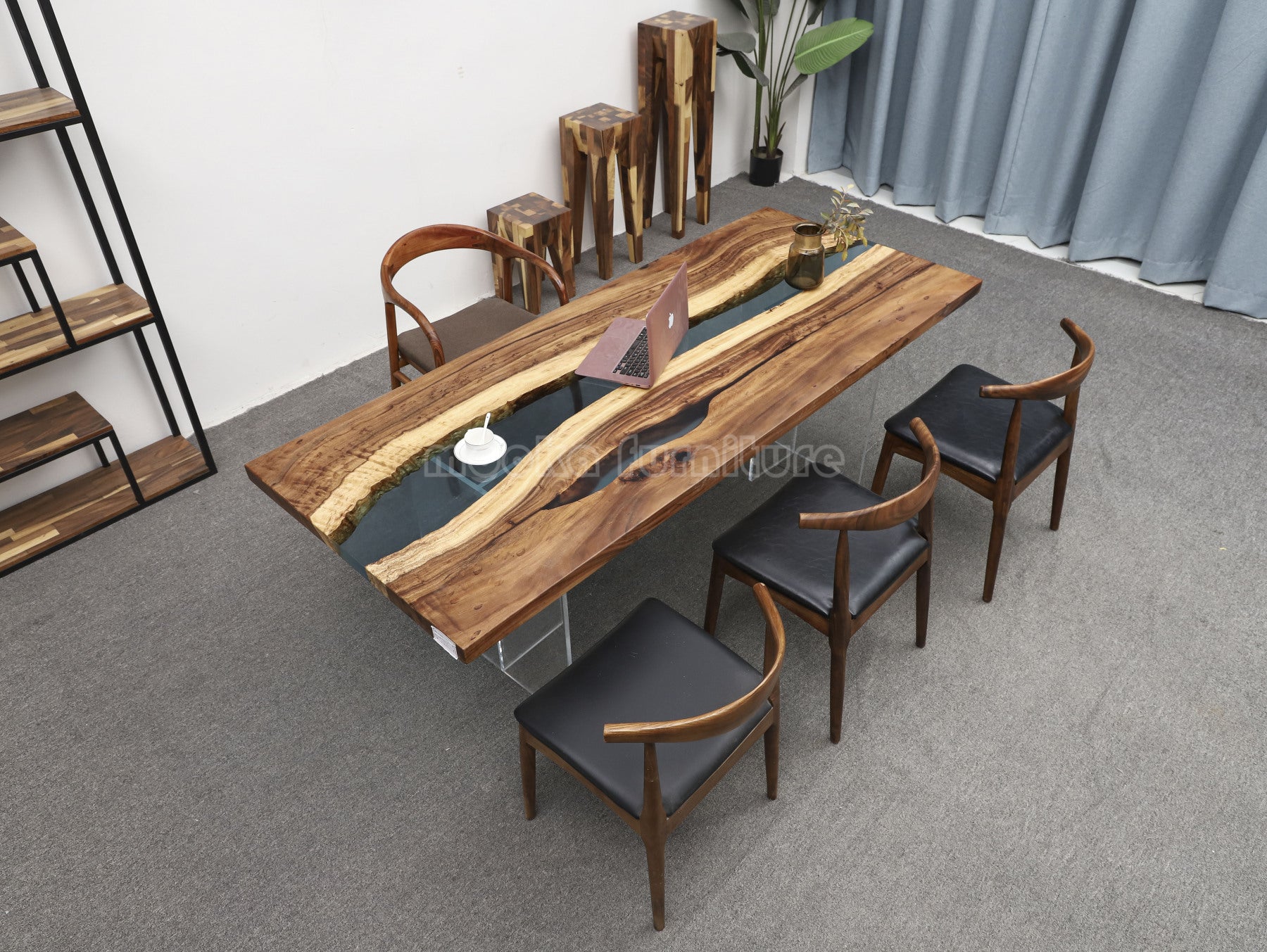 Resin Wood Table - MOOKAFURNITURE